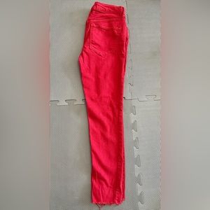 Free People Women’s Red Skinny Jeans Vintage Y2K 27